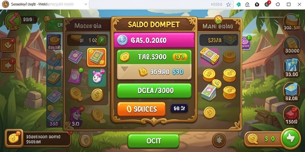 Tangkapan layar dari antarmuka multiplayer, penuh aksi dan interaksi.